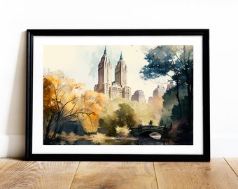 New York Central Park Art Print - Digital Download