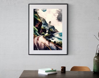 Hawaii Road to Hana Art Print - Digital Download