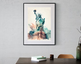 New York Statue of Liberty Art Print - Digital Download