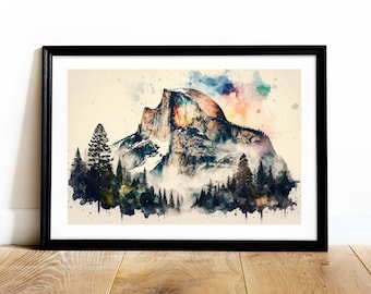 Yosemite Half Dome Art Print - Digital Download