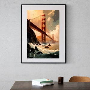 San Francisco Golden Gate Bridge Art Print - Digital Download