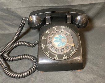 Vintage Stromberg Black Rotary Phone