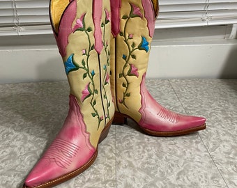 Vintage Pink Cowboy Boots