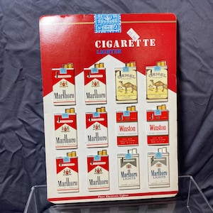 Marlboro, Camel and Winston Cigarette Pack Lighters