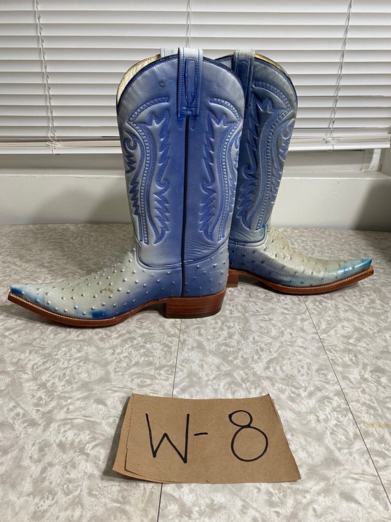 Vintage Woman’s Blue Cowboy Boots - image 1