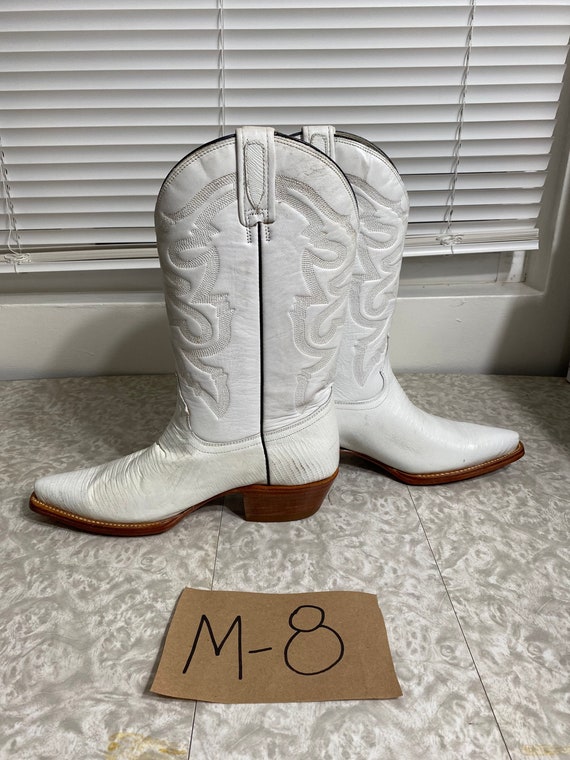 Vintage Men’s White Cowboy Boots