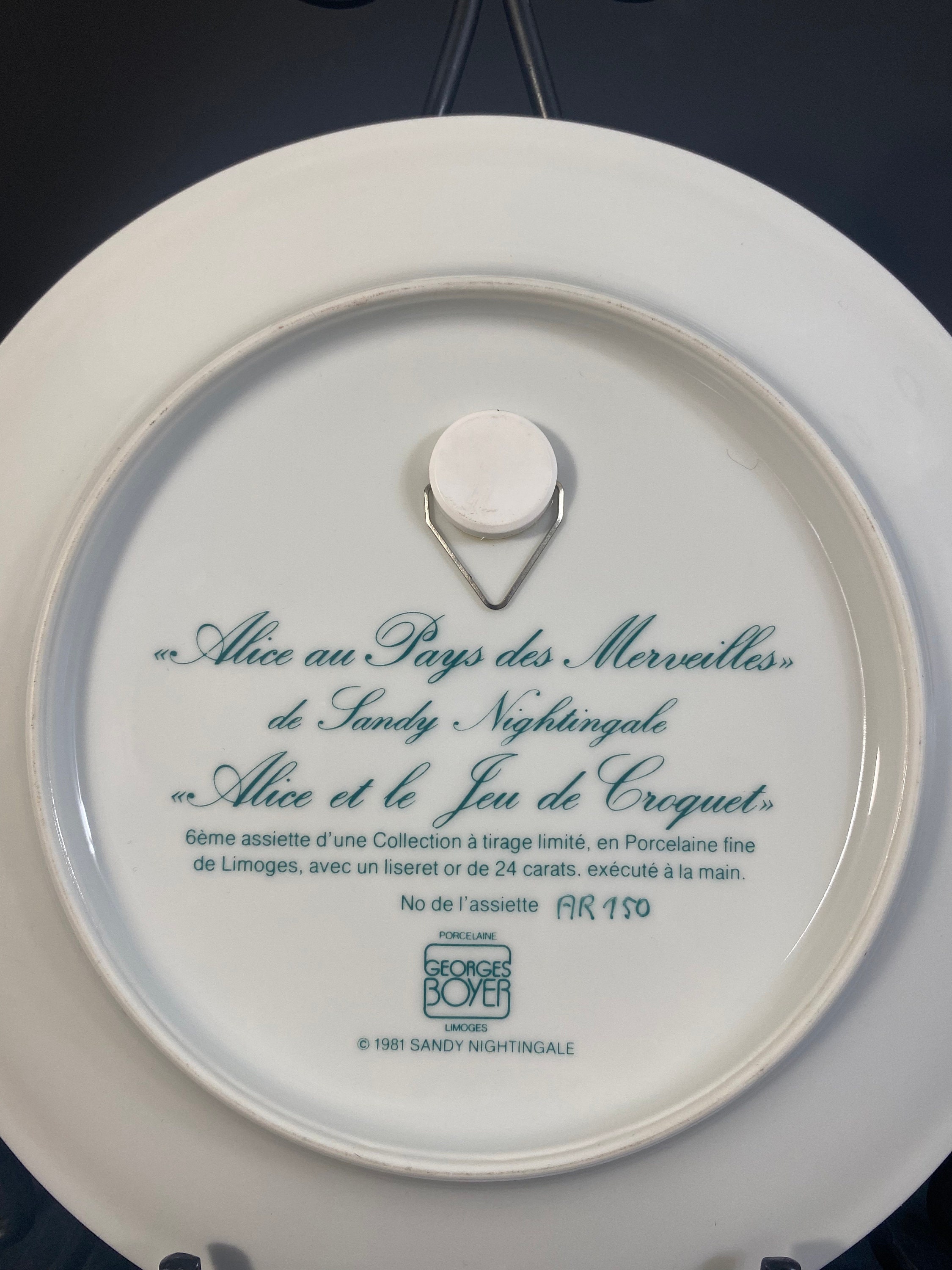 Georges Boyer Alice in Wonderland Limoges Porcelain Plate by Sandy