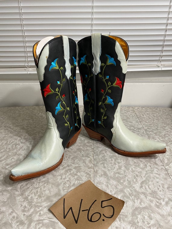 Vintage Floral Cowboy Boots