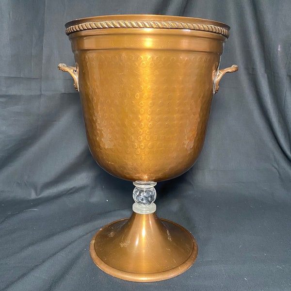 Old Hammered Copper Champagne Bucket