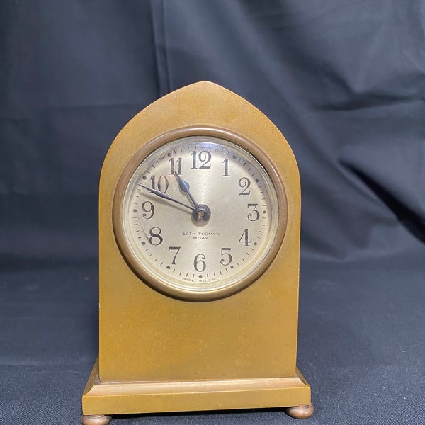 Vintage Art Deco Seth Thomas 8 Day Table Clock
