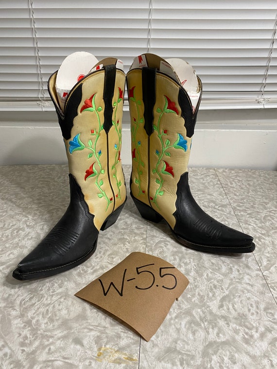 Vintage Floral Cowboy Boots