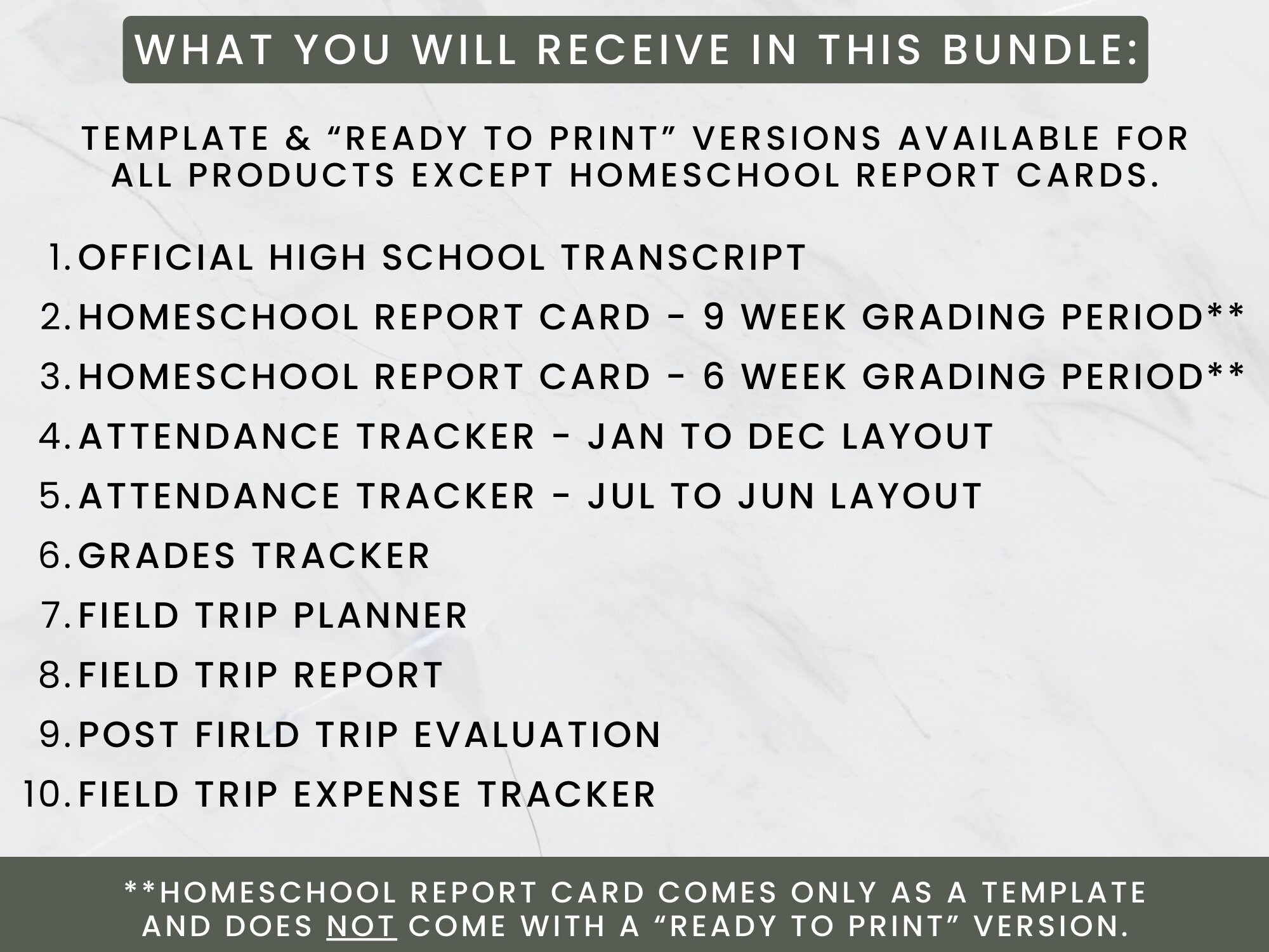 High School Transcript Template, Homeschool Report Card, Homeschool ...