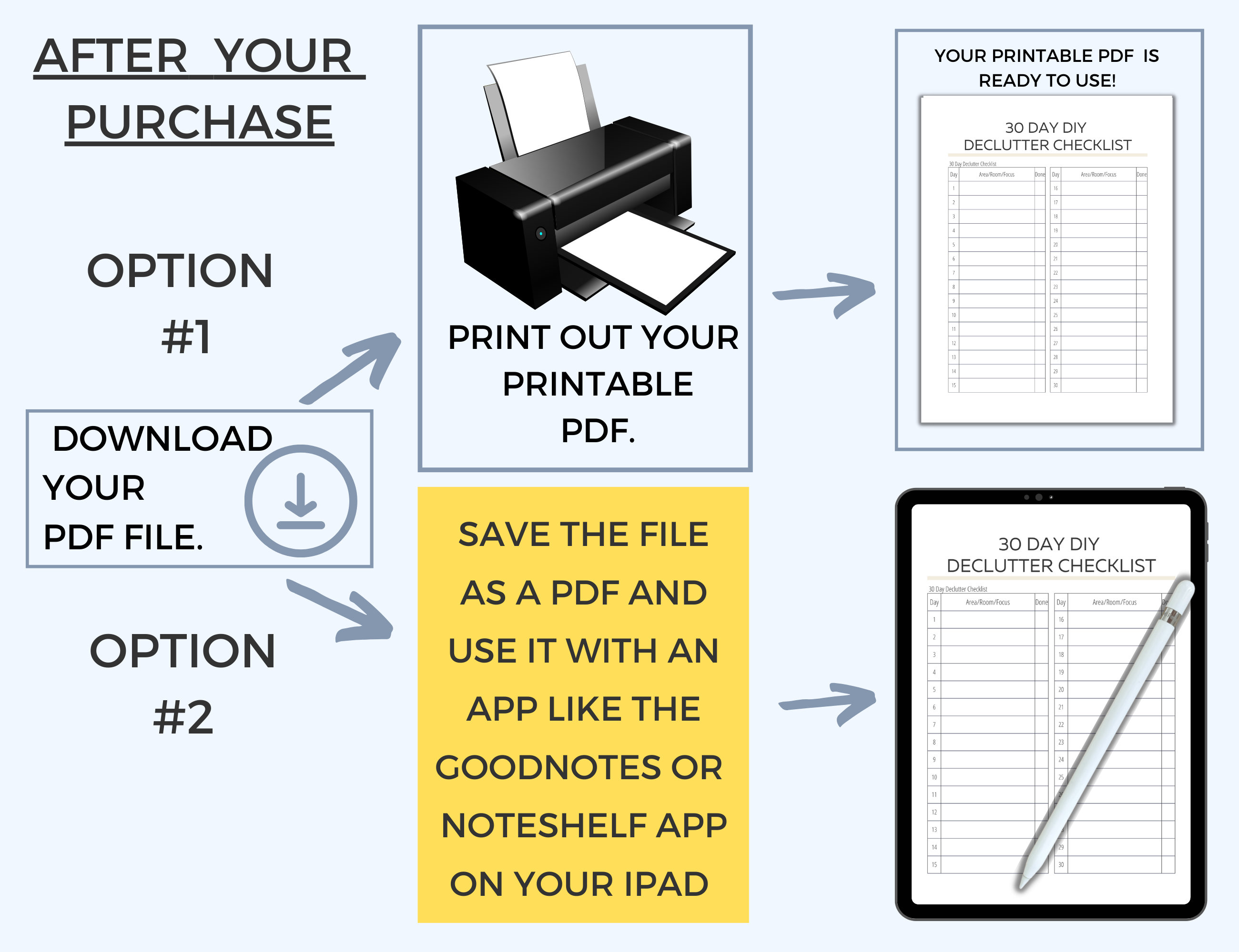 Declutter Checklist, Declutter Your Home Checklist PDF, Minimalist ...