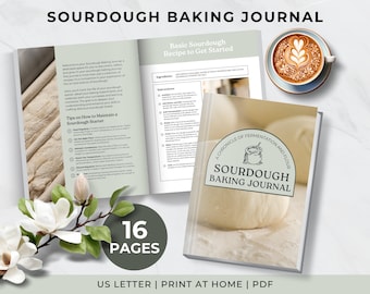Sourdough Journal, Sourdough Baking Journal, Sourdough Printable, Sourdough Guide, Sourdough Planner, Bread Journaling, Wholesome Bread, SDB