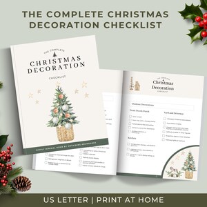 Lista di controllo delle decorazioni natalizie, decorazioni natalizie, pianificazione natalizia, riordino natalizio, piano d'azione di dicembre, organizzazione natalizia, CP101