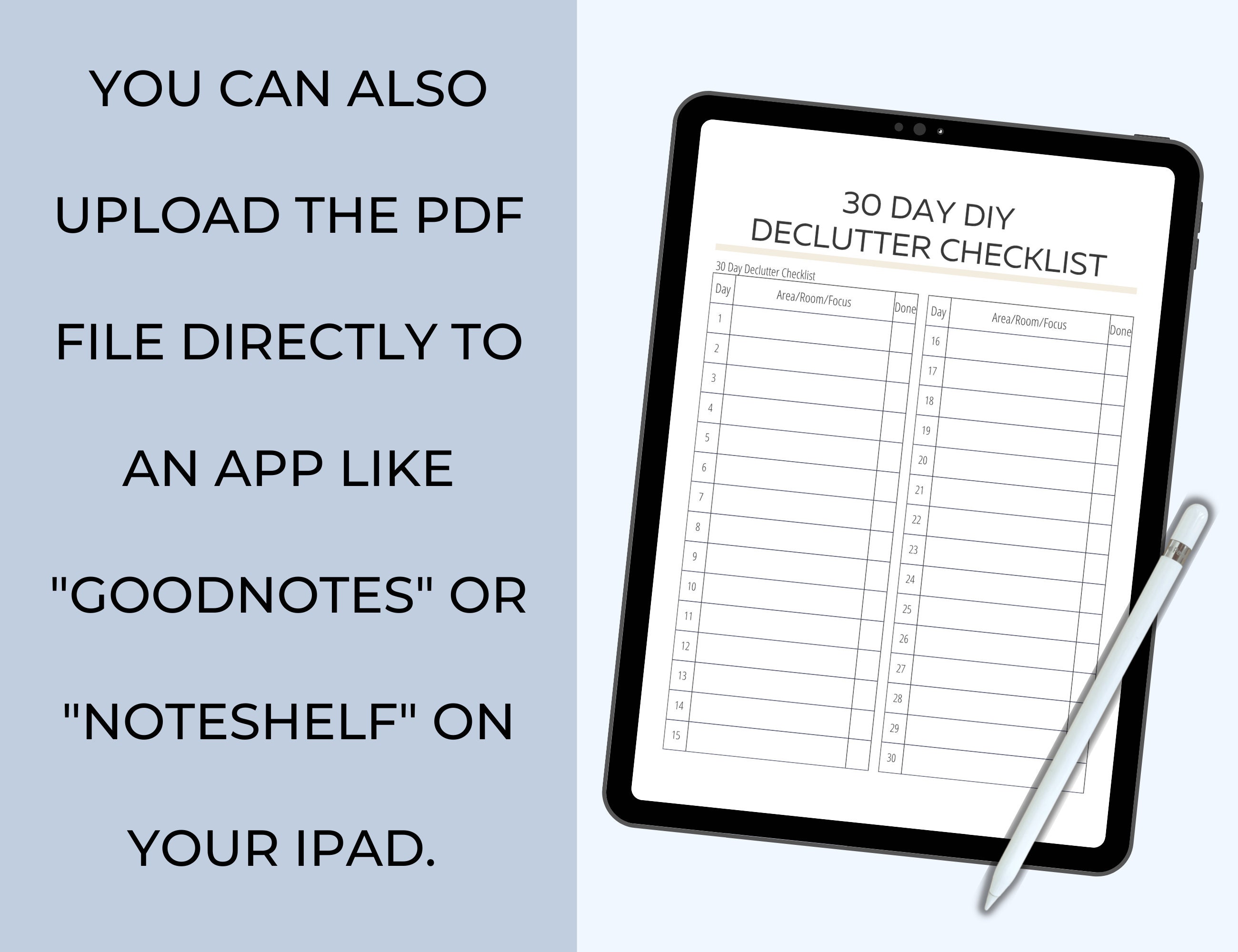 Declutter Checklist, Declutter Your Home Checklist PDF, Minimalist ...