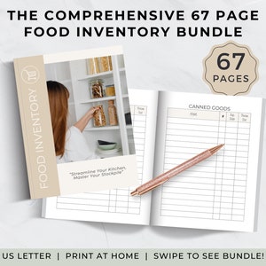 Food Inventory, Printable Food Supply Tracker, Emergency Preparedness, Food Stockpile, Homesteader Food Storage Inventory, Fridge, Pantry