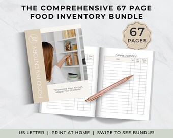 Food Inventory, Printable Food Supply Tracker, Emergency Preparedness, Food Stockpile, Homesteader Food Storage Inventory, Fridge, Pantry