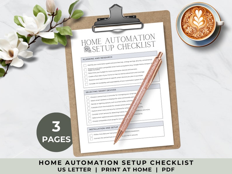 Home Automation Setup Checklist, Smart Home Setup Checklist, Whole Home ...