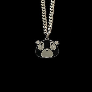 Bear Necklace, Album Necklace, Stainless Steel, Hip Hop Necklace, Streetwear Necklace, Men’s Necklace, Women’s Necklace