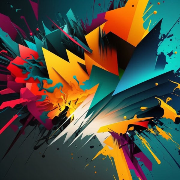 Abstract art with its bold colors and shapes.