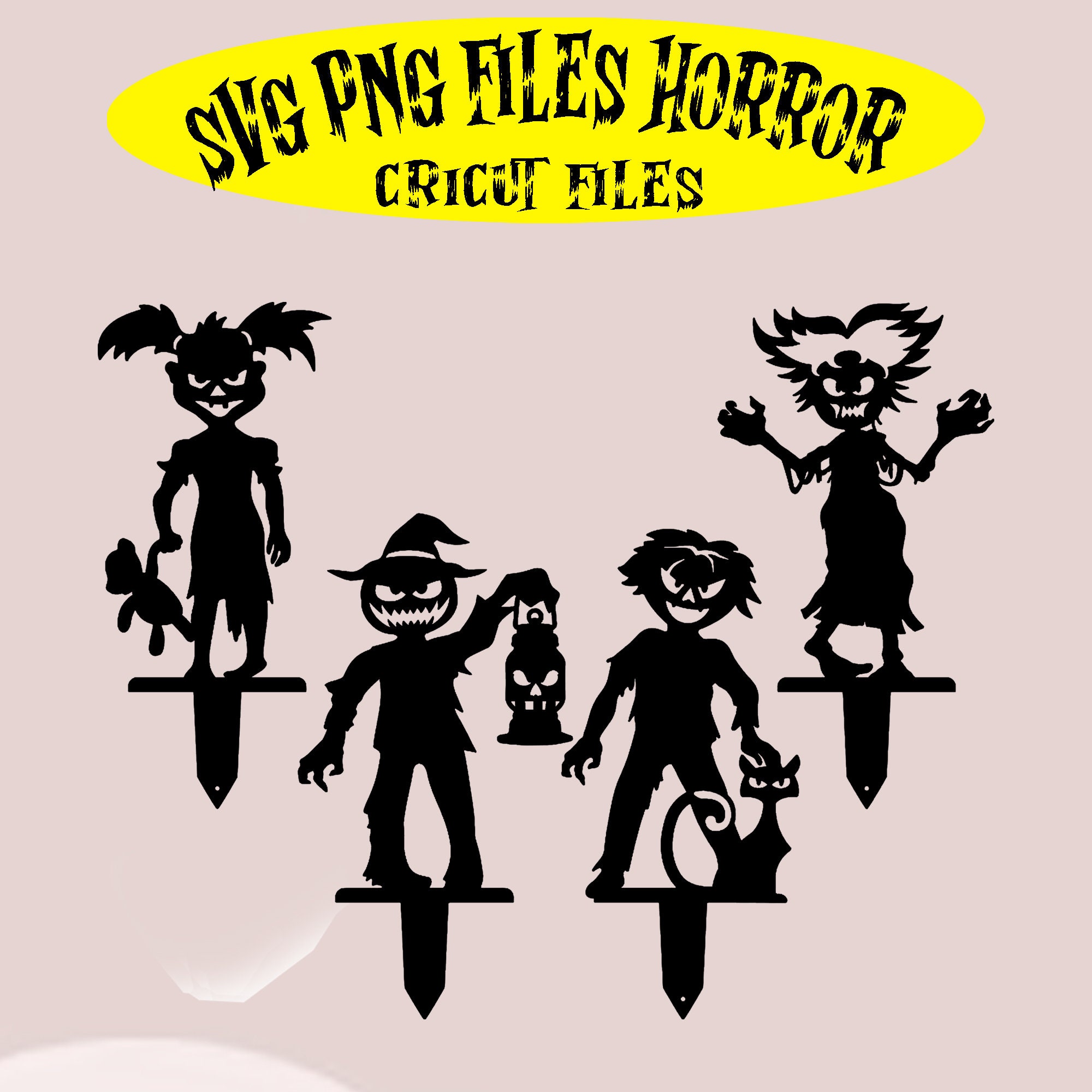 3 Horror Vector Horror Friends SVG, Pumpking Face Halloween Horror SVG Horror Vectors ...