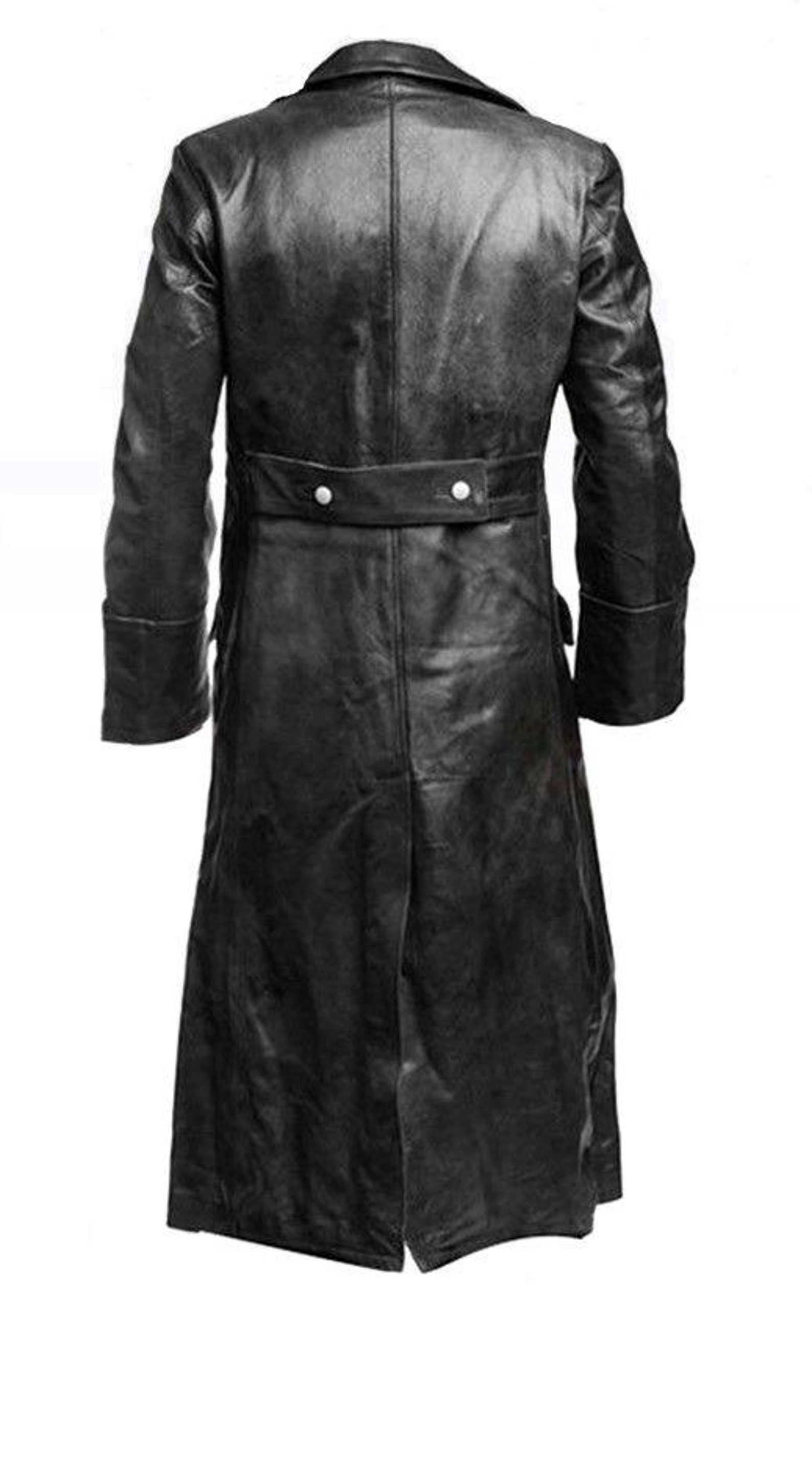 Pure Leather Trench Coat for Men Trench Coat Men's Vintage German