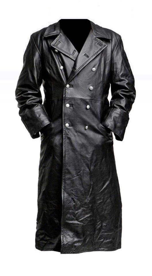 Pure Leather Trench Coat for Men Trench Coat Men's Vintage German ...