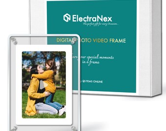 Acrylic Digital Motion Photo Video Frame 7 Inch Smart Electronic Picture Gift Memories Mothers day Birthday Anniversary Celebrations USB 4gb