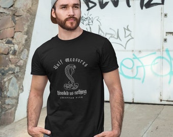 Half Measures Snake Tee – Gothic Font, Recovery Gift