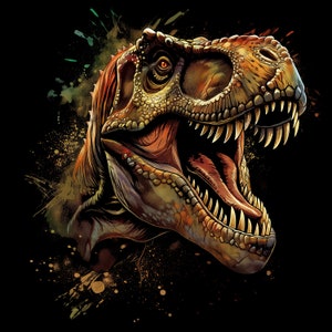 T-Rex Dinosaur Camiseta diseño PNG Descarga digital para sublimación, T-Rex PNG, Dinosaurio PNG, Fondo transparente