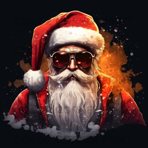 Santa Claus with Sunglasses PNG, Dancing Santa PNG, Christmas Clipart, Santa Png, Funny Santa Png, Tshirt Sublimation, Christmas PNG Graphic