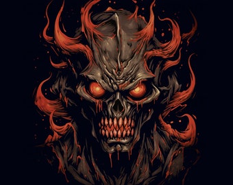 Demon T-shirt design PNG Download digitale per sublimazione - Sfondo trasparente - 300 dpi - 3000 pixel, Monster Demon Png