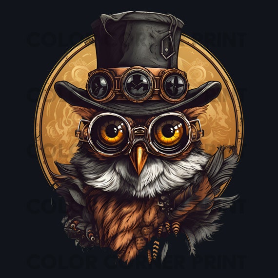 T-Shirt Homme Pirate Hibou Steampunk - 100% Coton - Marque Gil Dan - Modèle G5000 - Neuf Sans étiquette