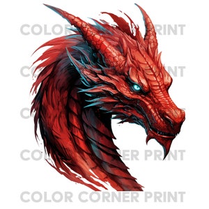 Dragon PNG Digital Download for Sublimation - 300 dpi - 3000 pixels, Dragon clipart, Dragon sublimation, Transparent Background