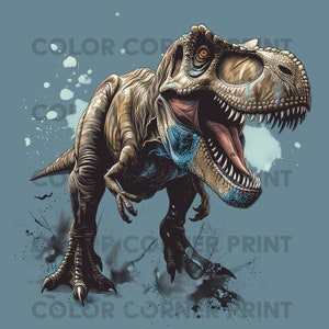 Diseño de camiseta de dinosaurio T-Rex PNG Descarga digital para sublimación, T-Rex PNG, Dinosaurio PNG, Fondo transparente