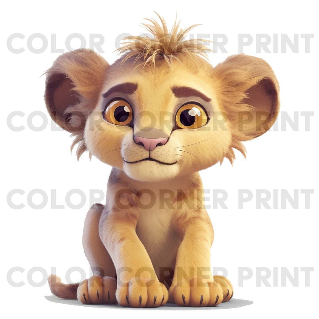 Cute Lion PNG and JPEG Digital Download for Sublimation 300 Dpi 3000 ...