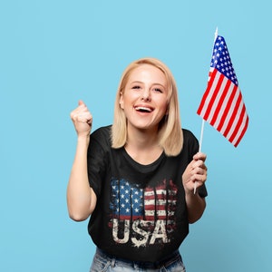 American Flag USA T-shirt Design PNG Digital Download for Sublimation ...