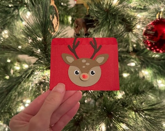 Christmas Reindeer Gift Card Holder SVG| Gifts SVG | Gift Card Cut File | Christmas Gift Card | Santa Template Gift Card Holder| Cricut |