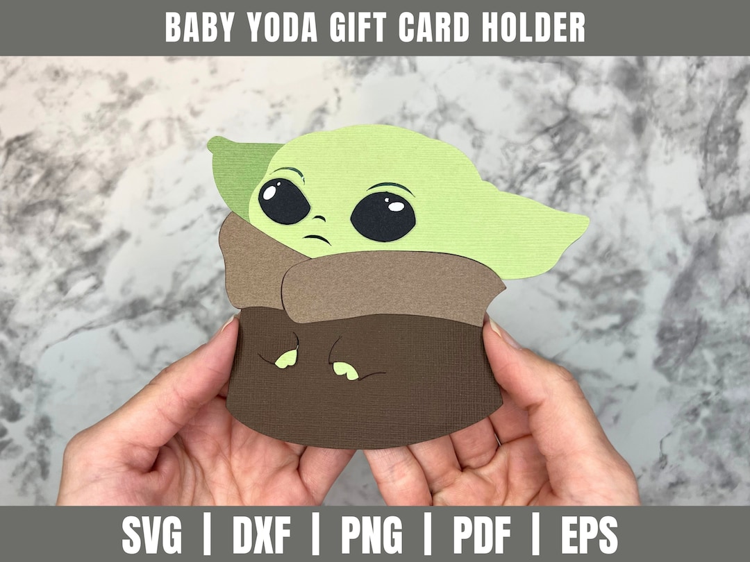 Baby Yoda Gift Card Holder SVG Baby Shower Gift Card Holder Etsy