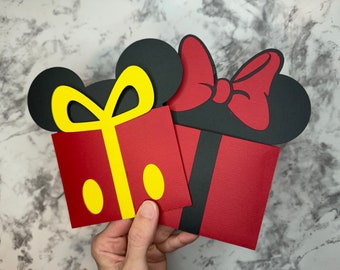 Mouse Bundle Present Gift Card Holder SVG| Gifts SVG | Gift Card Cut File | Birthday Gift Card | Template Gift Card Holder | Present SVG