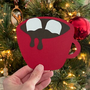 Titulaire de la carte-cadeau chocolat chaud SVG | Noël SVG | Fichier découpé pour carte-cadeau | carte-cadeau tasse chocolat chaud | Cricut | Modèle de carte-cadeau de vacances SVG