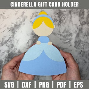 Prinzessin Geschenk Kartenhalter Vorlage SVG | Prinzessin Vorlage | Prinzessin Fairy Tale Cut File | Prinzessin Geschenk SVG | Prinzessin Printable SVG