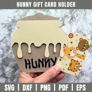 Titular de la tarjeta de regalo Hunny Pot SVG / Titular de la tarjeta de regalo de baby shower SVG / Titular de la tarjeta de regalo de miel / Titular de la tarjeta de regalo Svg / Archivo de corte de tarjeta de regalo
