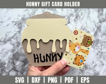 Hunny Pot Gift Card Holder SVG | Baby Shower Gift Card Holder SVG | Honey Gift Card Holder|  Gift Card Holder Svg |Gift Card Cut File