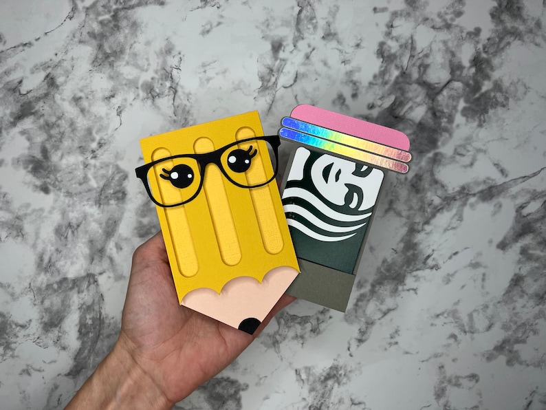 Pencil Gift Card Holder SVG DXF Teacher Appreciation Etsy Australia