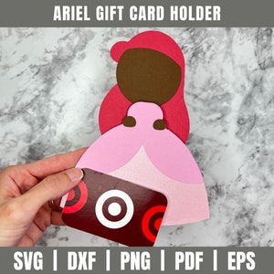 Princess Gift Card Holder Template SVG | Princess Template| Princess and Dwarf Cut File| Princess Party Favor SVG| Princess Printable SVG