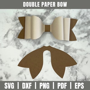 Papier dubbele boog SVG | Papieren boog gesneden bestand | 3D-papieren boogsjabloon | Cricut gesneden bestand | Gunstdoosje decoratie | Uitnodiging decoratie SVG | Boog