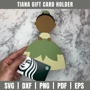Princess Gift Card Holder Template SVG | Princess Template| Princess and the Frog Cut File| Princess Party Favor SVG| Princess Printable SVG