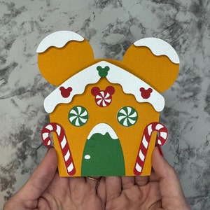 Maus Lebkuchenhaus| Urlaub Geschenkkartenhalter SVG DXF |Geschenkkartenhalter SVG Dxf | Weihnachten SVG | Weihnachtsgeschenkkartenhalter Cut File